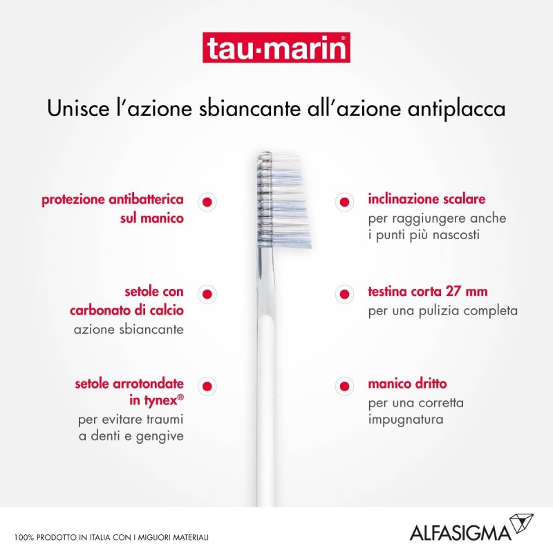 Alfasigma Taumarin Spazzolino Professional White Con Antibatterico