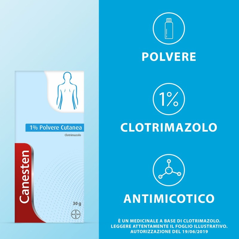 Bayer Canesten 1% Polvere Cutanea Clotrimazolo