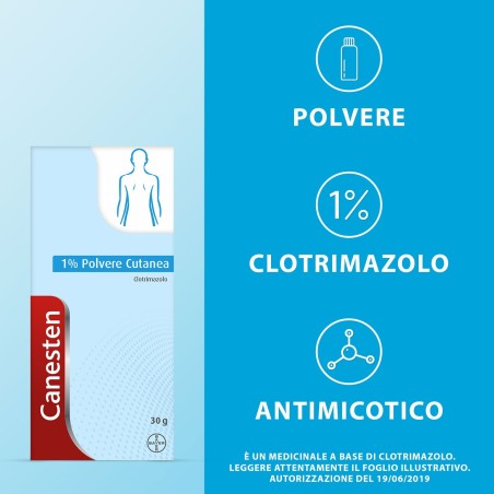 Bayer Canesten 1% Polvere Cutanea Clotrimazolo