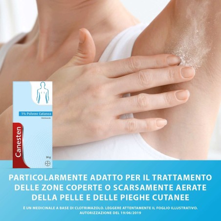 Bayer Canesten 1% Polvere Cutanea Clotrimazolo