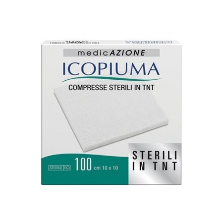 Desa Pharma Garza Compressa In Tessuto Non Tessuto Icopiuma Adesiva 10x10 Cm 100 Pezzi