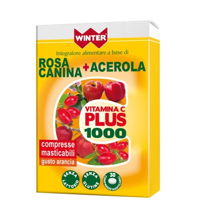 Gdp -general Dietet. Pharma Winter Vitamina C Plus 1000 Rosa Canina + Acerola 30 Compresse Masticabili