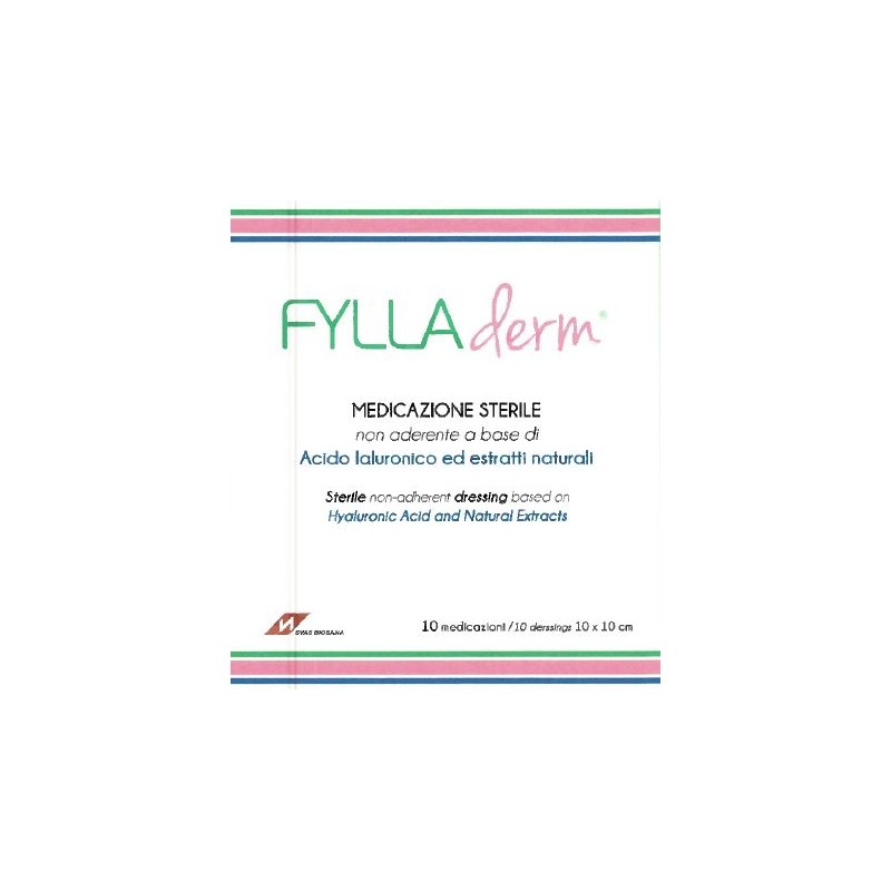 Svas Biosana Medicazione Non Aderente Fylladerm A Base Di Acido Ialuronico 10 X 10 Cm 10 Buste