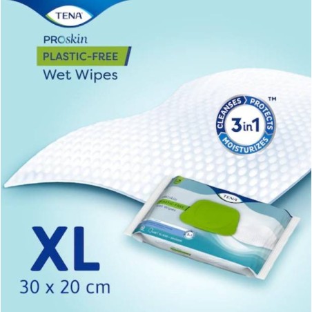Essity Italy Tena Wet Wipes Plastic Free 48 Pezzi