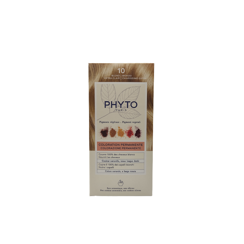 Phyto Color Kit 10 Biondo Chiarissimo Extra 1 Latte 50 Ml + 1 Crema 50 Ml + 1 Maschera 12 Ml