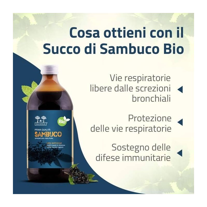 Salugea Succo Sambuco Bio 500 Ml