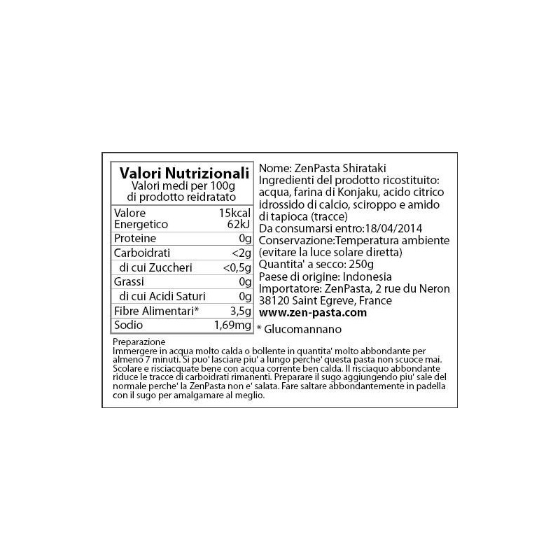 Biotobio Shirataki Essiccati Spaghetti 250 G