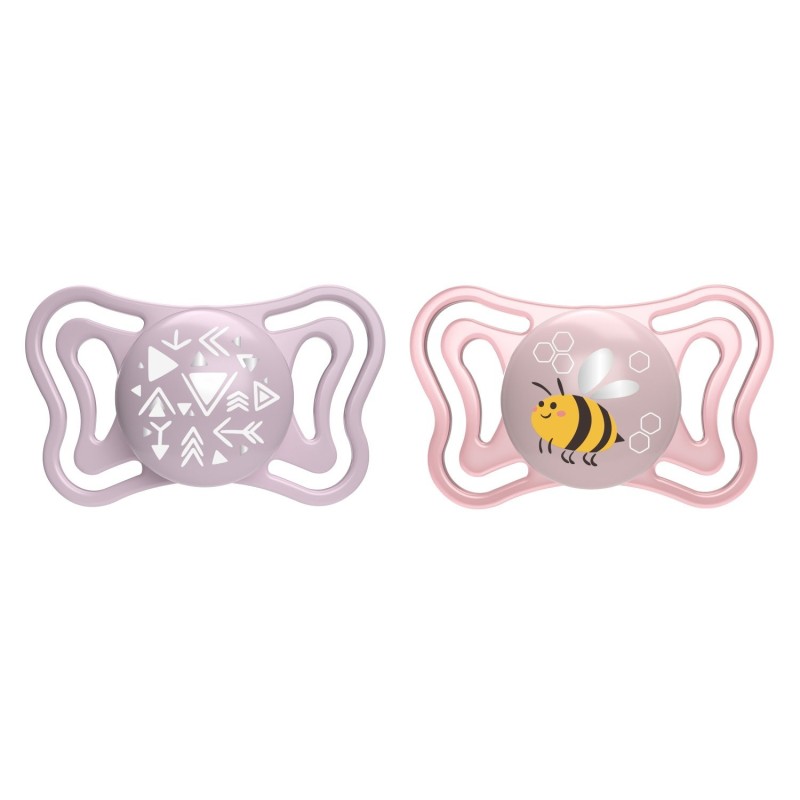 Chicco Succhietto Light Rosa Silicone 2-6m 2 Pezzi