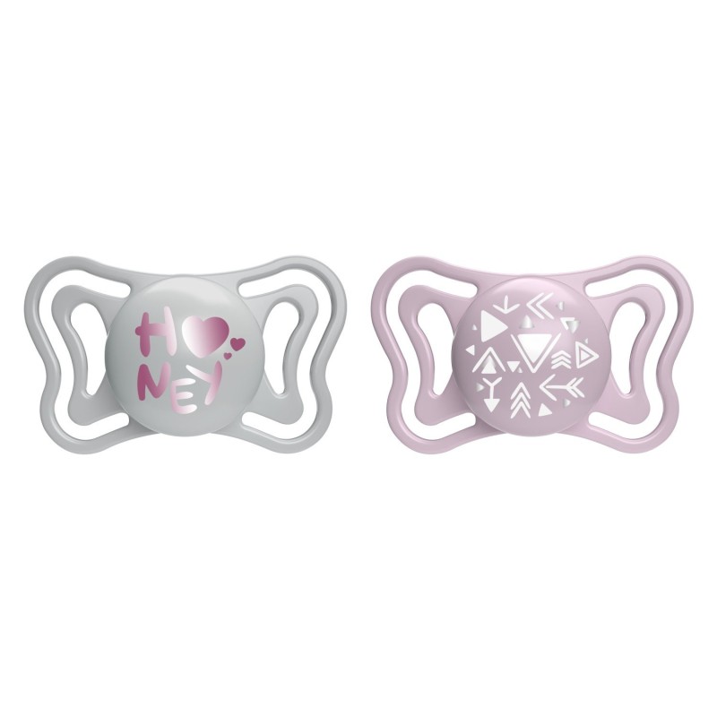 Chicco Succhietto Light Rosa Silicone 2-6m 2 Pezzi