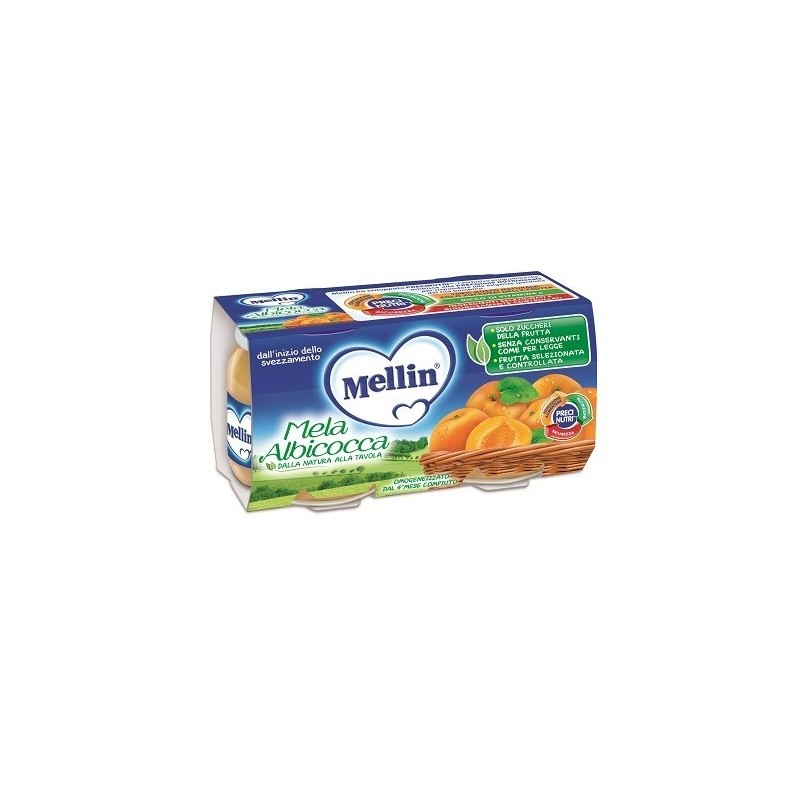 Danone Nutricia Soc. Ben. Mellin Omogeneizzato Mela/albicocca 100 G 2 Pezzi