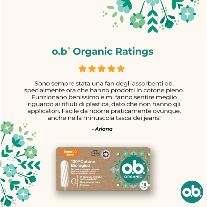 Johnson & Johnson Ob Procomfort Super 16 Organic