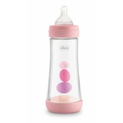 Chicco Biberon P5 240ml Med Silicone Girl