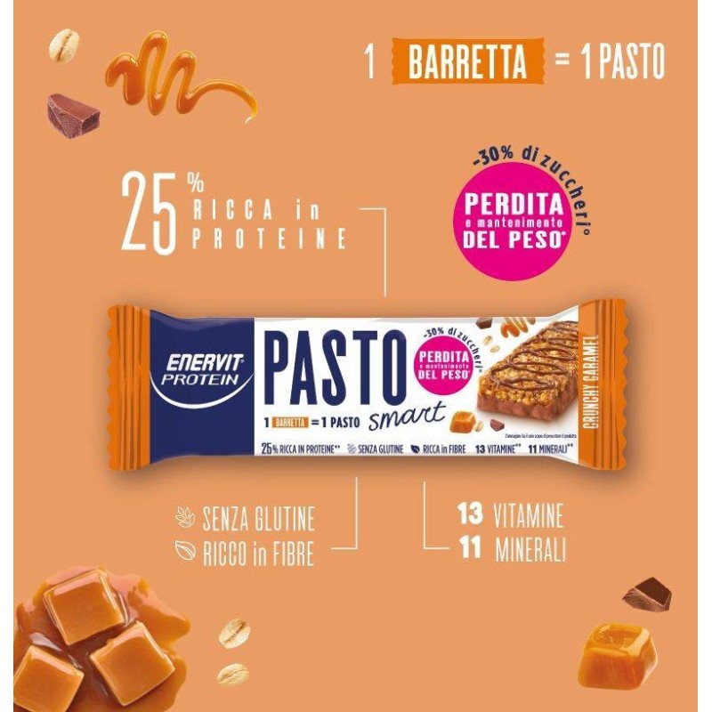 Enervit Protein Pasto Sostitutivo Crunchy Caramel 55 G
