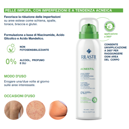 Istituto Ganassini Rilastil Acnestil Spray Corpo 150 Ml