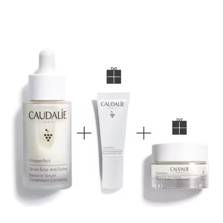 Caudalie Vinoperfect Cofanetto 1,2,3 2023 1 Vinoperfect Siero 30 Ml + 1 Vinoperfect Crema Illuminante Giorno 15 Ml + 1 Vinoperfe