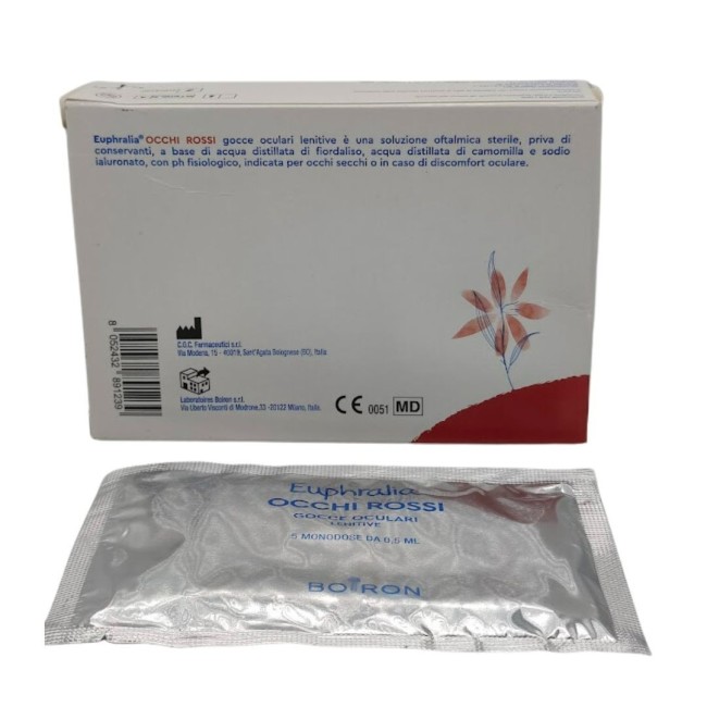 Boiron Gocce Oculari Lenitive Euphralia Occhi Rossi 15 Flaconcini Monodose 0,5 Ml