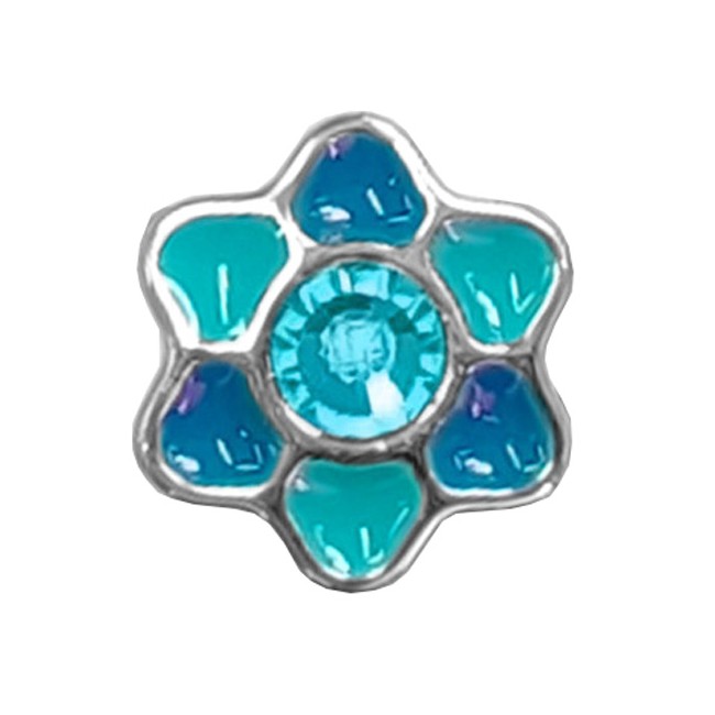 Ink1231c Foralobi Flower Turquoise Stainless Steel