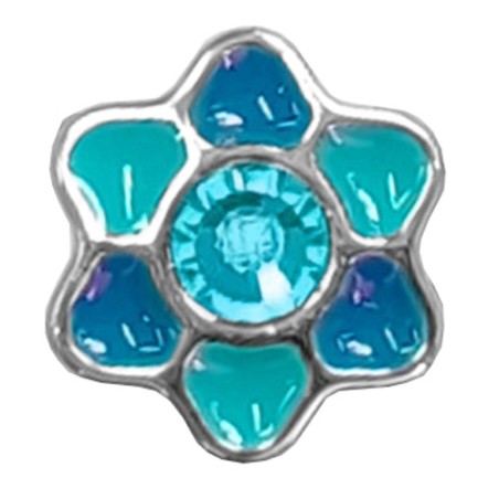 Ink1231c Foralobi Flower Turquoise Stainless Steel