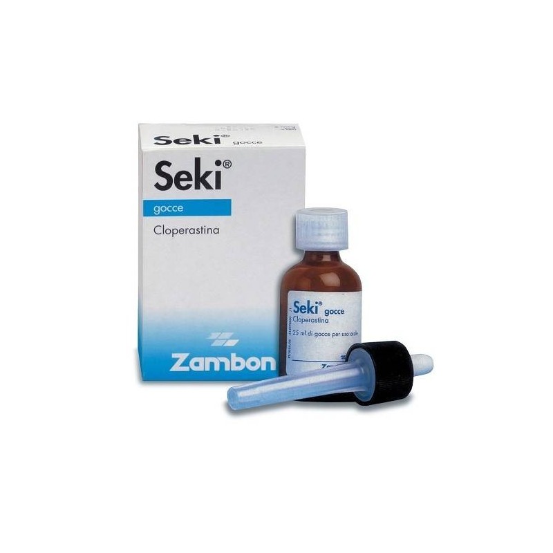 Zambon Italia Seki 10 Mg Compresse Rivestite Cloperastina Cloridrato Seki 35,4mg/ml Gocce Orali, Sospensione Seki Bambini 4,4 Mg
