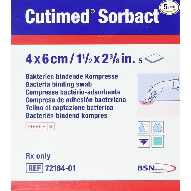 Essity Garza Assorbente Cutimed Sorbact 4x6cm 5 Pezzi