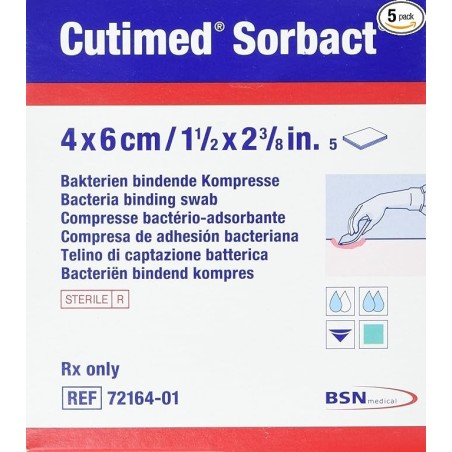 Essity Garza Assorbente Cutimed Sorbact 4x6cm 5 Pezzi