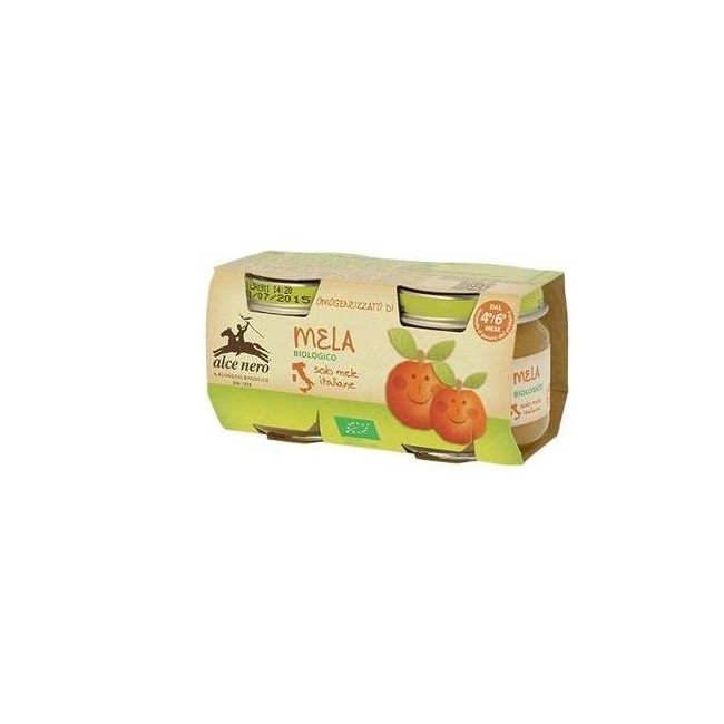 Alce Nero Omogeneizzato Di Mela Baby Food Bio 2 X 80 G