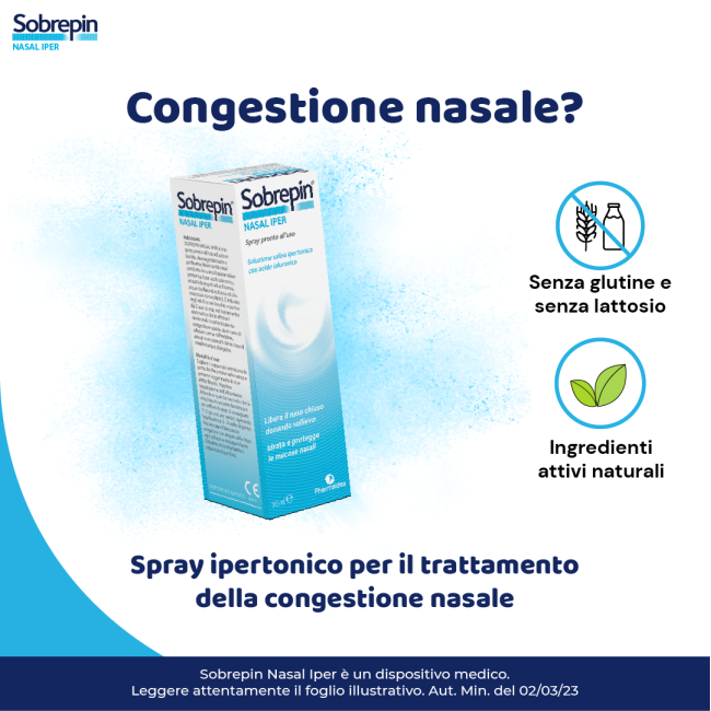 Pharmaidea Sobrepin Nasal Iper Soluzione Ipertonica Spray 30 Ml