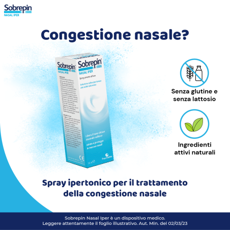 Pharmaidea Sobrepin Nasal Iper Soluzione Ipertonica Spray 30 Ml
