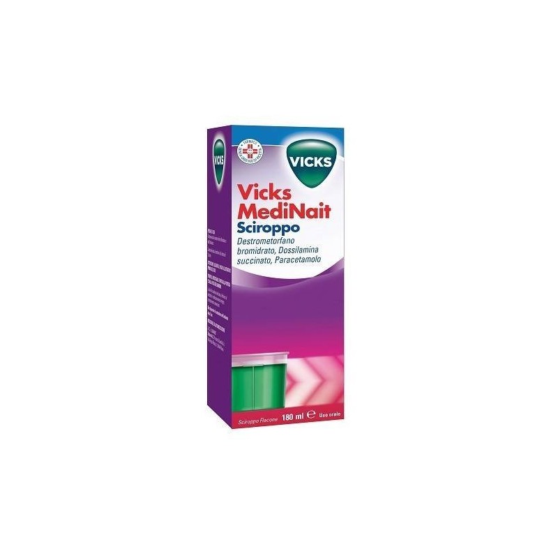 Procter & Gamble Vicks Medinait 0,5 Mg/ml + 0,25 Mg/ml + 20 Mg/ml Sciroppo Destrometorfano Bromidrato, Dossilamina Succinato, Pa