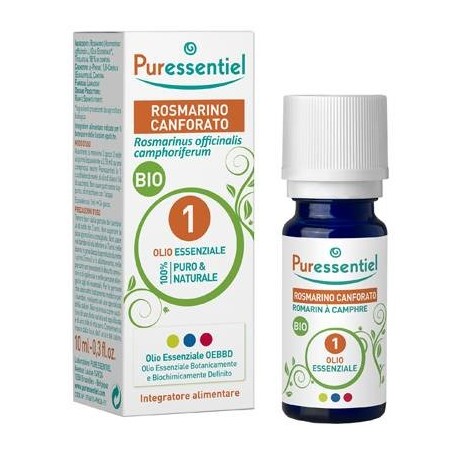 Puressentiel Rosmarino Canfora Olio Essenziale Bio 10 Ml