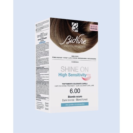 Bionike Shine On High Sensitivity Plus Biondo Scuro 6,00 Rivelatore In Crema 75 Ml + Crema Colorante 50 Ml