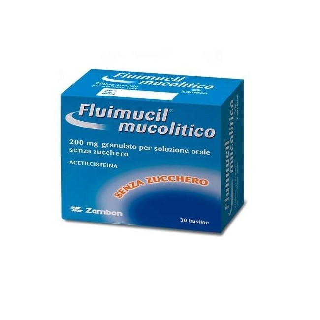 FLUIMUCIL MUCOLITICO*30 bust grat 200 mg senza zucchero