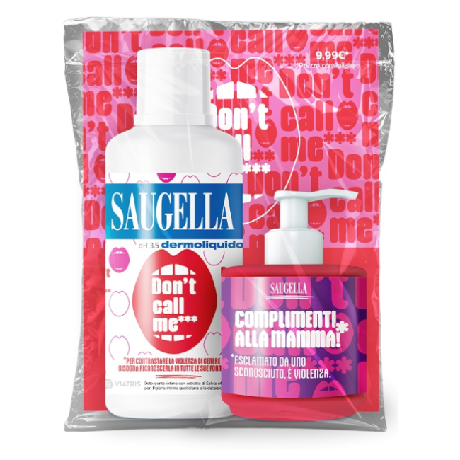 Meda Pharma Saugella Bundle Dermoliquido Don't Call Me 1 Saugella Dermoliquido 500 Ml Con Etichetta Edizione Limitata + 1 Minisi
