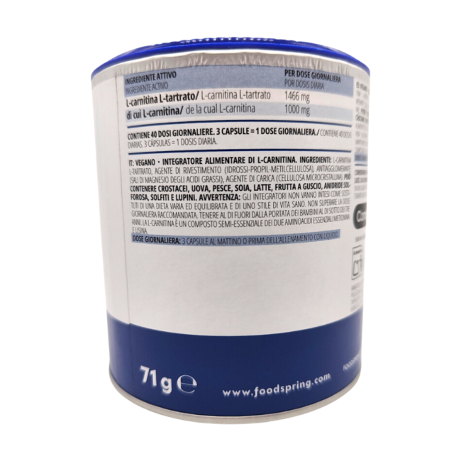Foodspring L Carnitina Canipure 120 Capsule