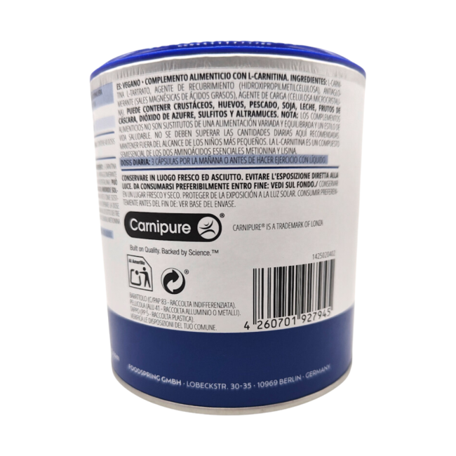 Foodspring L Carnitina Canipure 120 Capsule