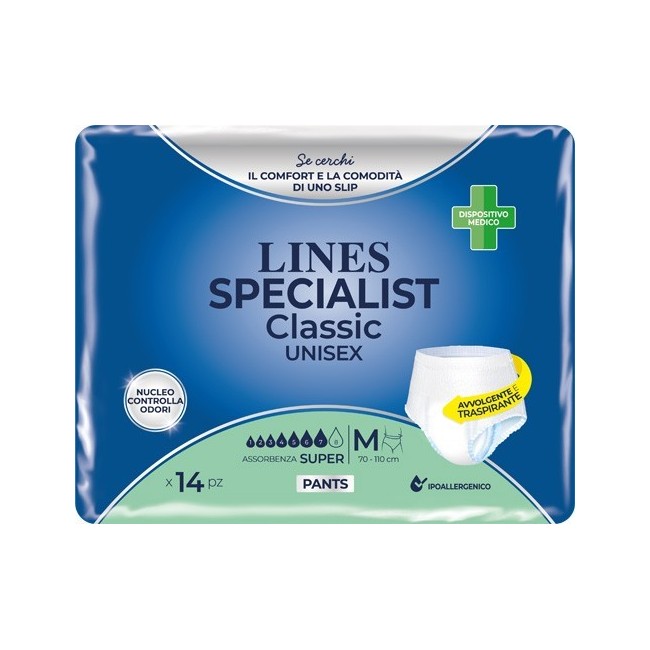 Fater Pannolone A Mutanda Lines Specialist Classic Pants Super M 14 Pezzi