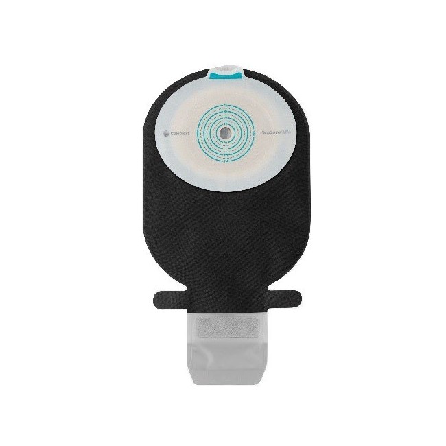 Coloplast Sacca Ileostomia Sensura Mio Piano Rivestimento Nero Apertura Ispezionabile Maxi W/w Foro Ritagliabile 10-55 30 Pezzi