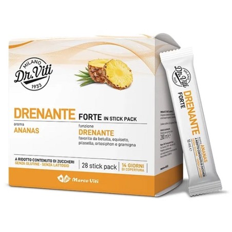 Marco Viti Dr Viti Drenante Forte Ananas 28 Stick Pack Senza Zuccheri