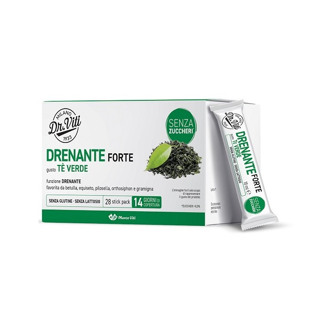 Marco Viti Dr Viti Drenante Forte Te Verde 28 Stick Pack Senza Zuccheri