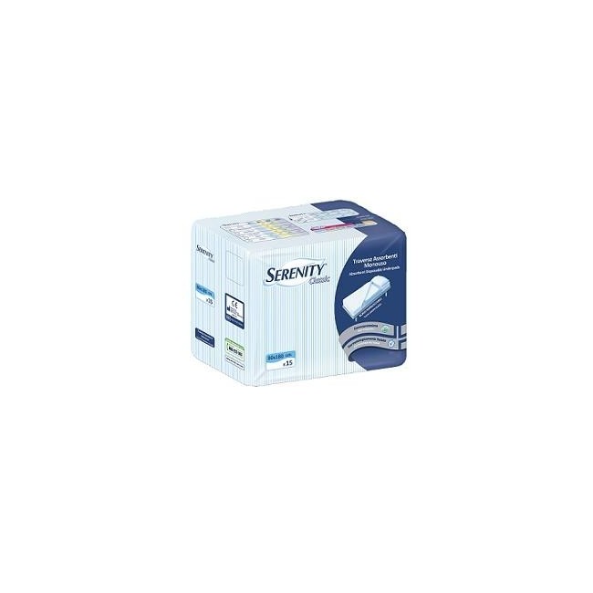 Traversa Salvamaterasso Per Incontinenza Serenity Classic Aloe 80x180cm 15 Pezzi Farmability