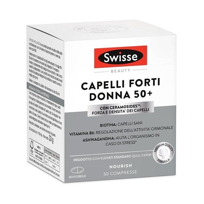 Health And Happiness It. Swisse Capelli Forti Donna 50+ 30 Compresse