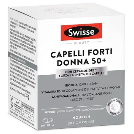 Health And Happiness It. Swisse Capelli Forti Donna 50+ 30 Compresse