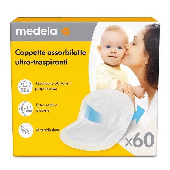 Medela Coppette Assorbilatte Ultra-traspiranti 60 Pezzi