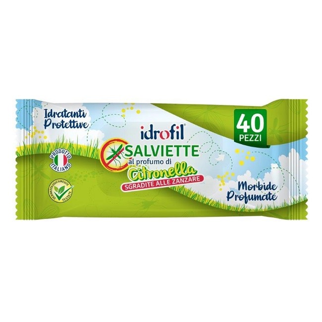 Idrofil Salviettine Citronella 40 Pezzi