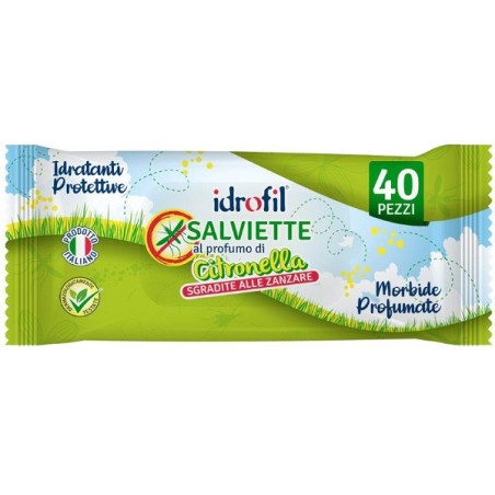 Idrofil Salviettine Citronella 40 Pezzi