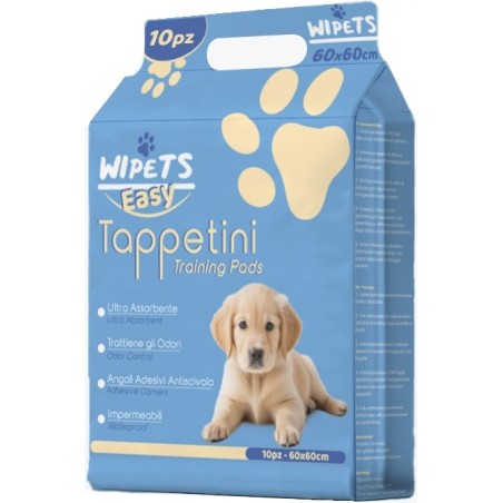 Idrofil Wipets Easy Tappetini Pet Easy 60x60 Cm 10 Pezzi