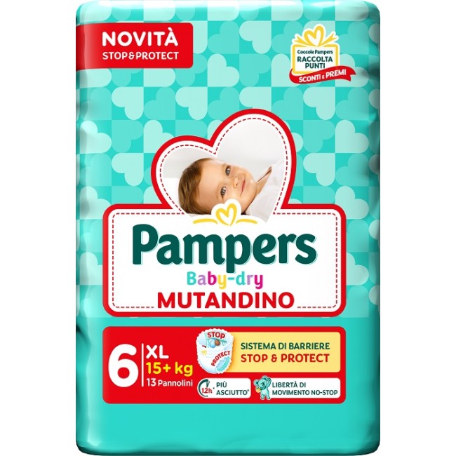 Fater Pampers Baby Dry Pannolino Mutandina Extra Large Small Pack 13 Pezzi