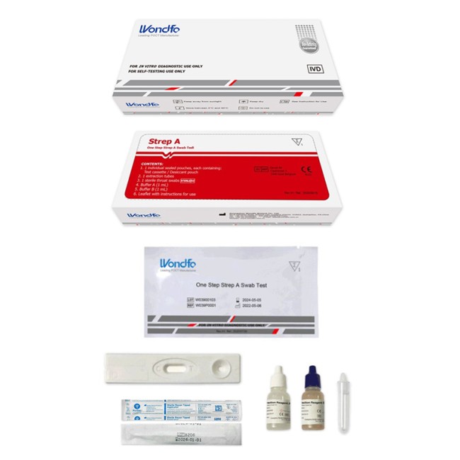 My Benefit Test One Step Strep A Determinazione Qualitativa Antigeni Streptococco A In Tampone Faringeo Autodiagnostico Wondfo