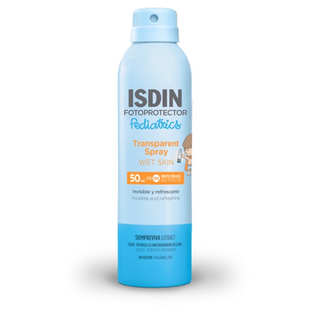 Isdin Transparent Spray Wet Skin Pediatrics Spf50 250 Ml
