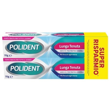 Haleon Adesivo Protesi Dentali Polident Lunga Tenuta 2 Tubetti X 70 G